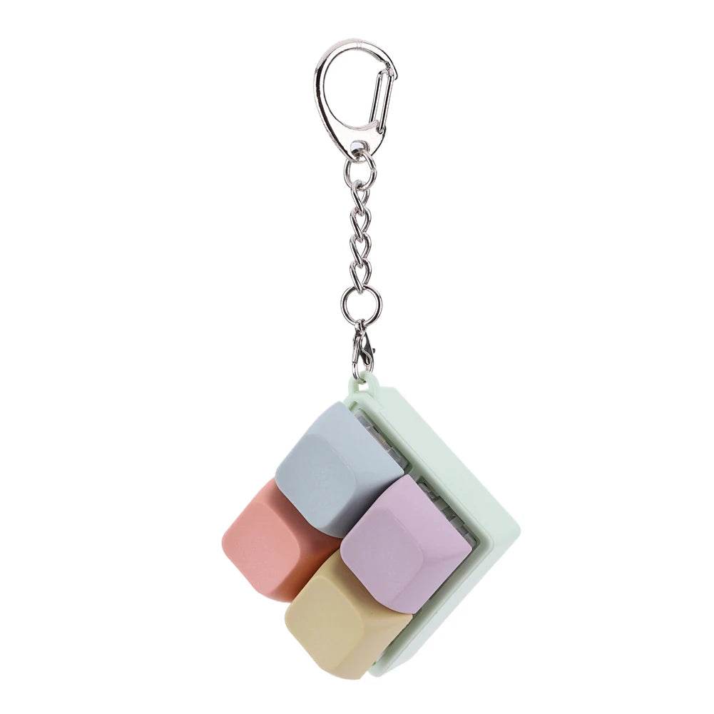 Finger Keyboard Fidget Toys 4 Keys Keyboard Clicker Toy Decompress Fingertip Keychain Finger Calming Keychain Stress Relief Toy - ToylandEU