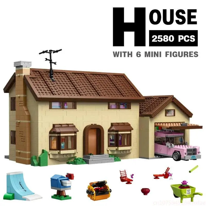 The Simpsons Kwik-E-Mart Building Blocks Set - Eco-Friendly ABS Bricks Model for Ages 6 and Up - ToylandEU