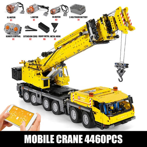 Advanced Motorized GMK Mobile Crane Truck Building Set with 4460 ABS Blocks ToylandEU.com Toyland EU