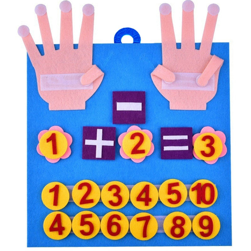 Montessori Felt Board Finger Numbers Toy for Early Math Education Toyland EU