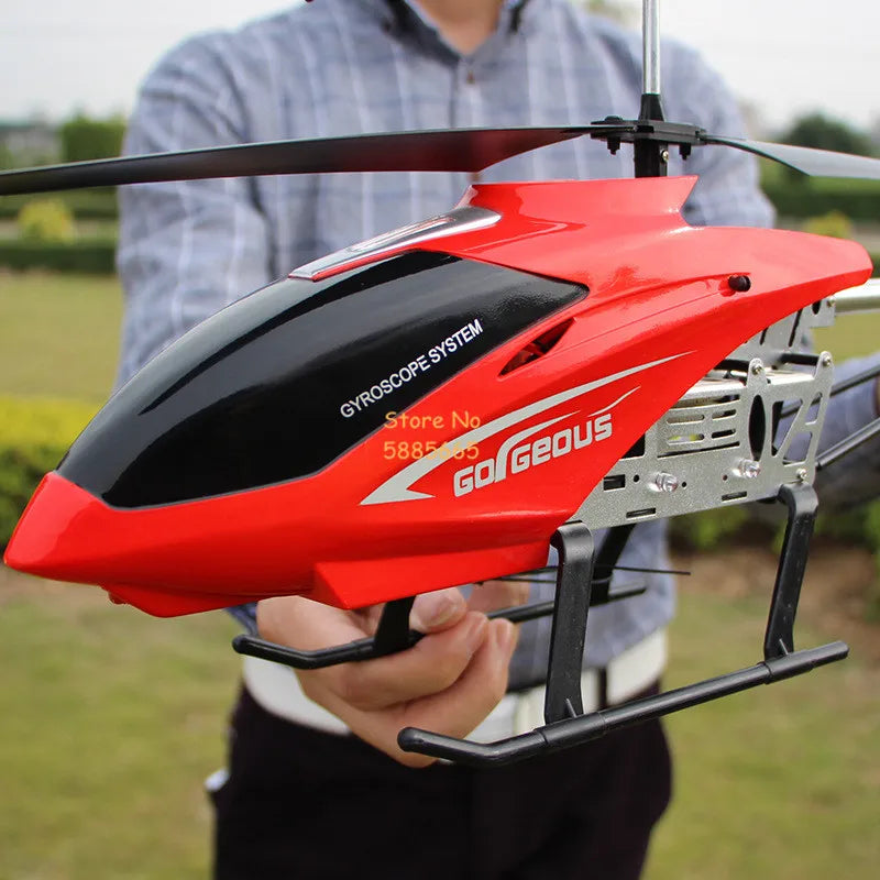 80CM Dual Propeller LED RC Helicopter - Remote Control Toy with Anti-Crash Technology