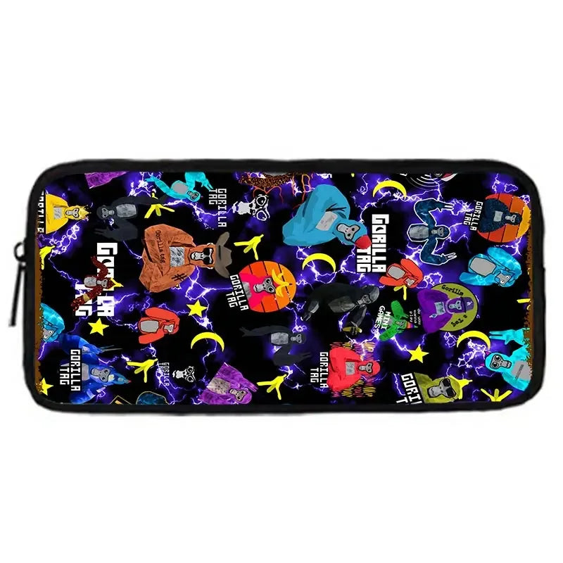 Cartoon Gorilla School Backpack For Kids With Pencil Case