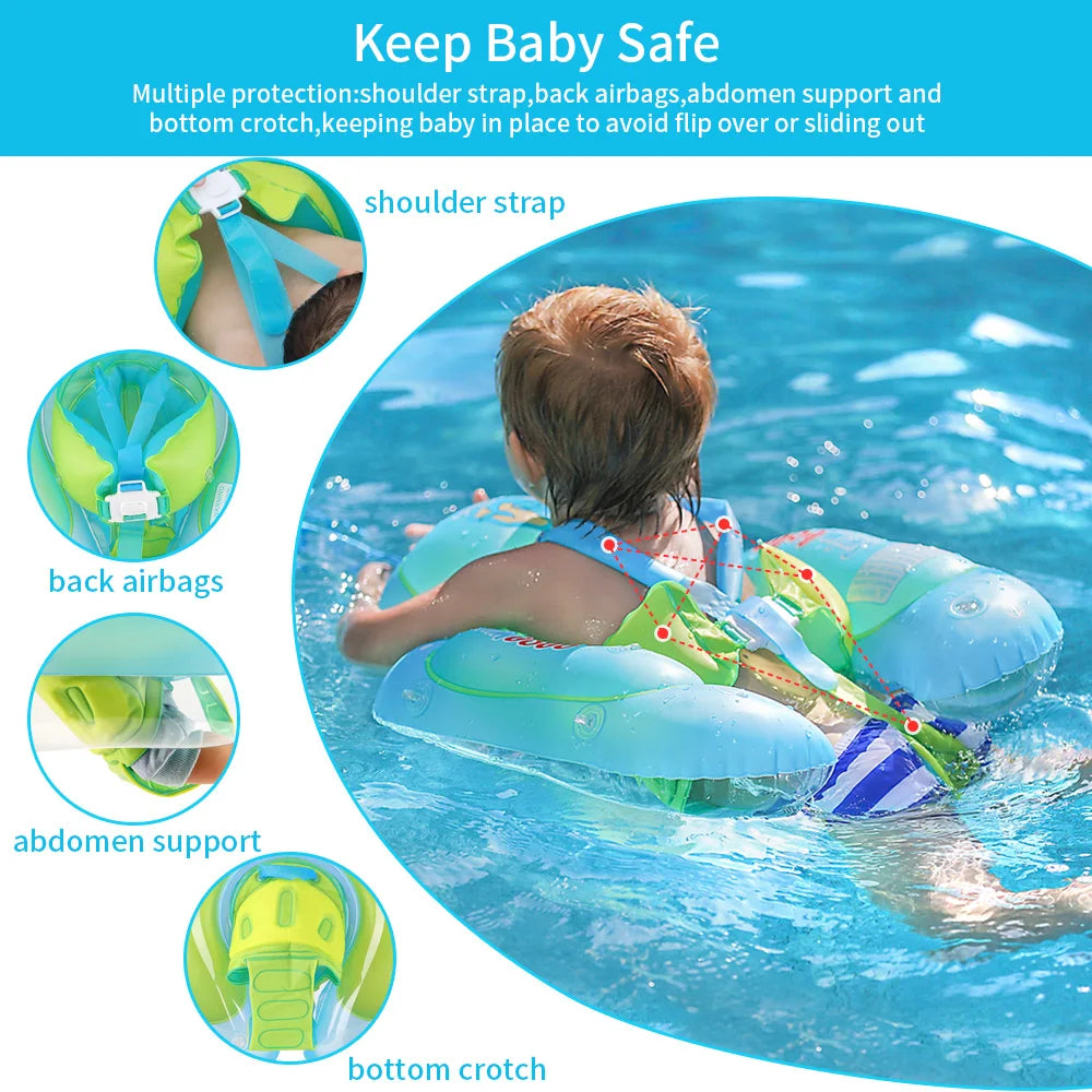 Swimbobo Inflatable Baby Pool Float - Safe Fun for Ages 0-6!