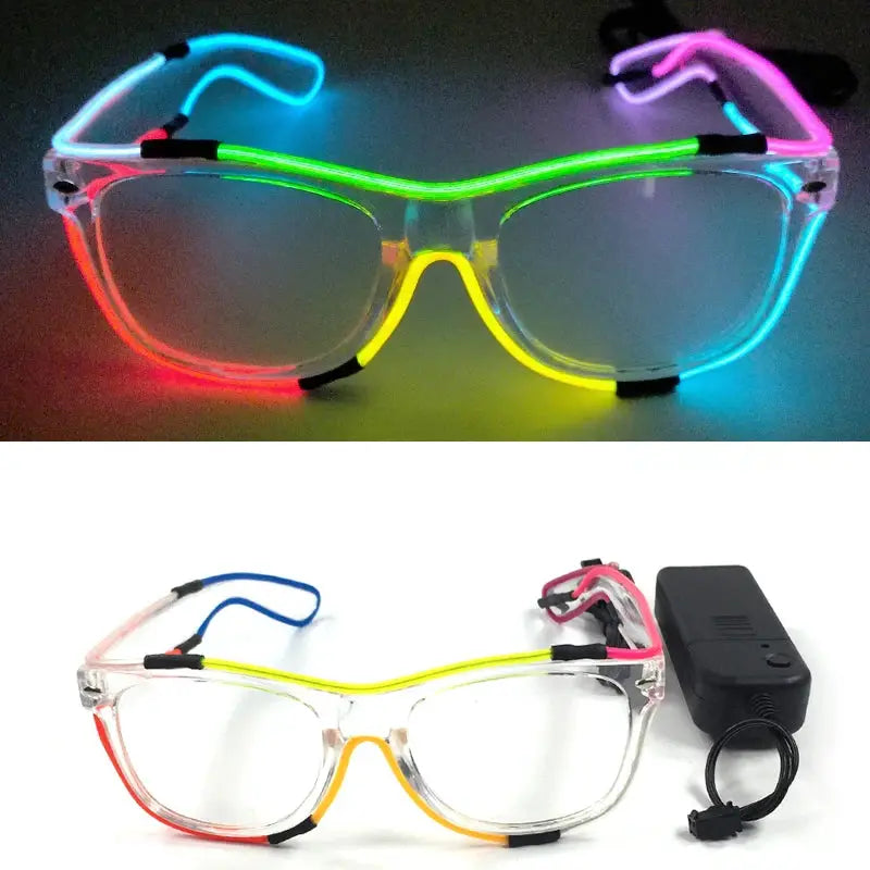 New Cool Cyberpunk Style Glasses Glowing Party Decor Luminous LED Sunglasses Lighting Up Bar Rave Music Dancing Party - ToylandEU