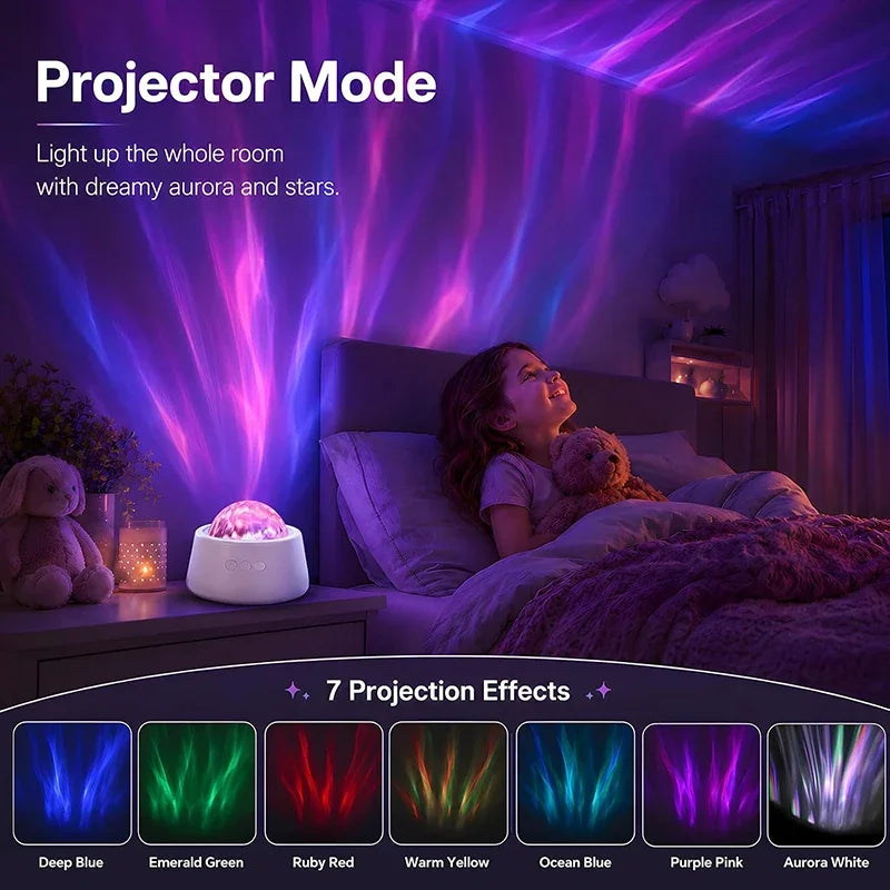 Galaxy Light Projector | 7 Light Patterns | Battery Included | Bedroom Gift
