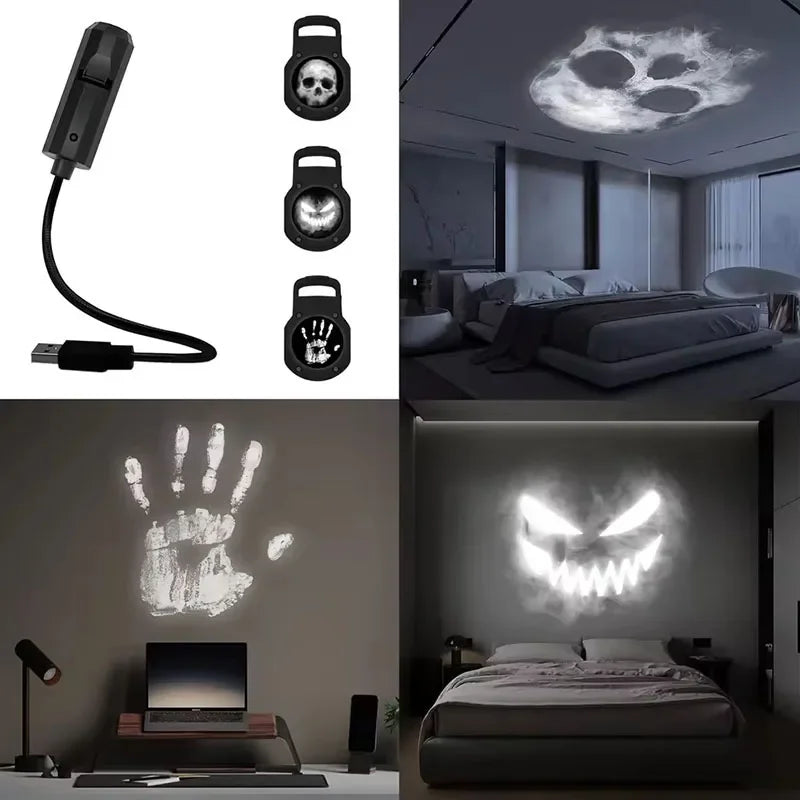 Scene Projector Lamp | Rotating Head | Switchable Patterns | USB Night Light