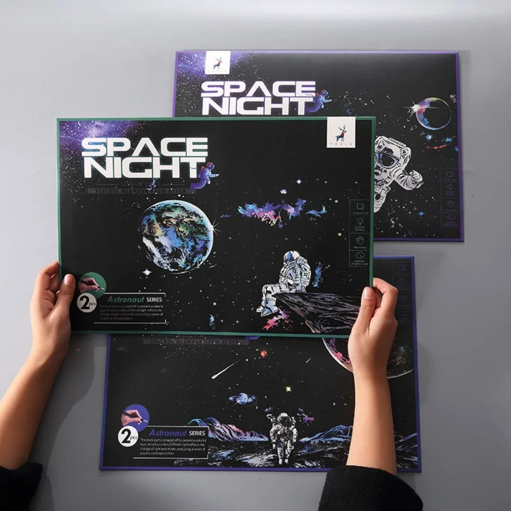 Magical Astronaut Space Scratch Painting Craft Kit - ToylandEU