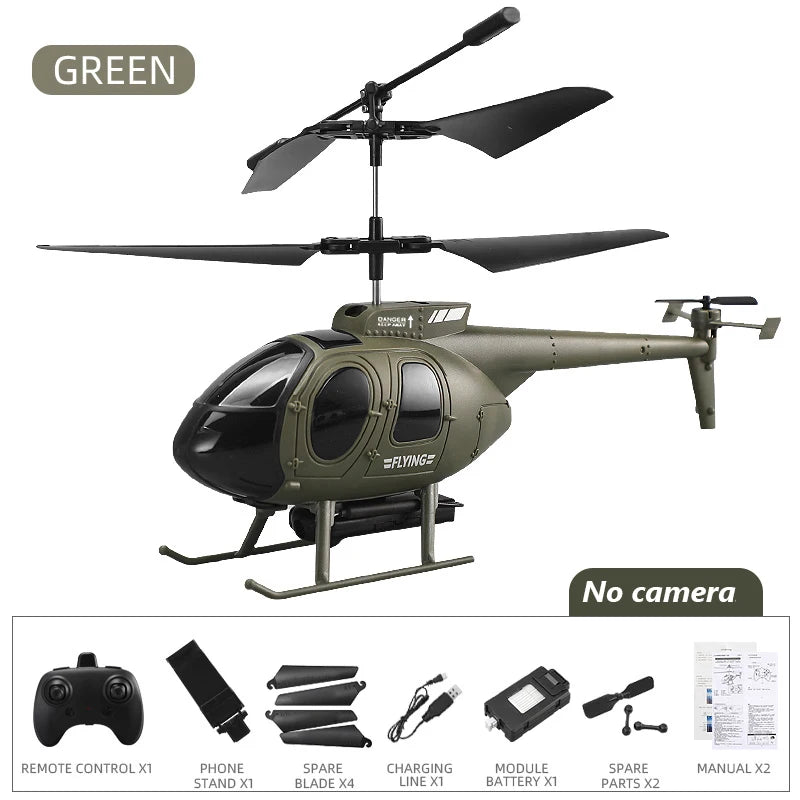 RC 4K HD Camera RC Helicopter Drone - Mini FPV Aircraft for All Ages, Wi-Fi Enabled with 6 Channels and Aerial Photography Features