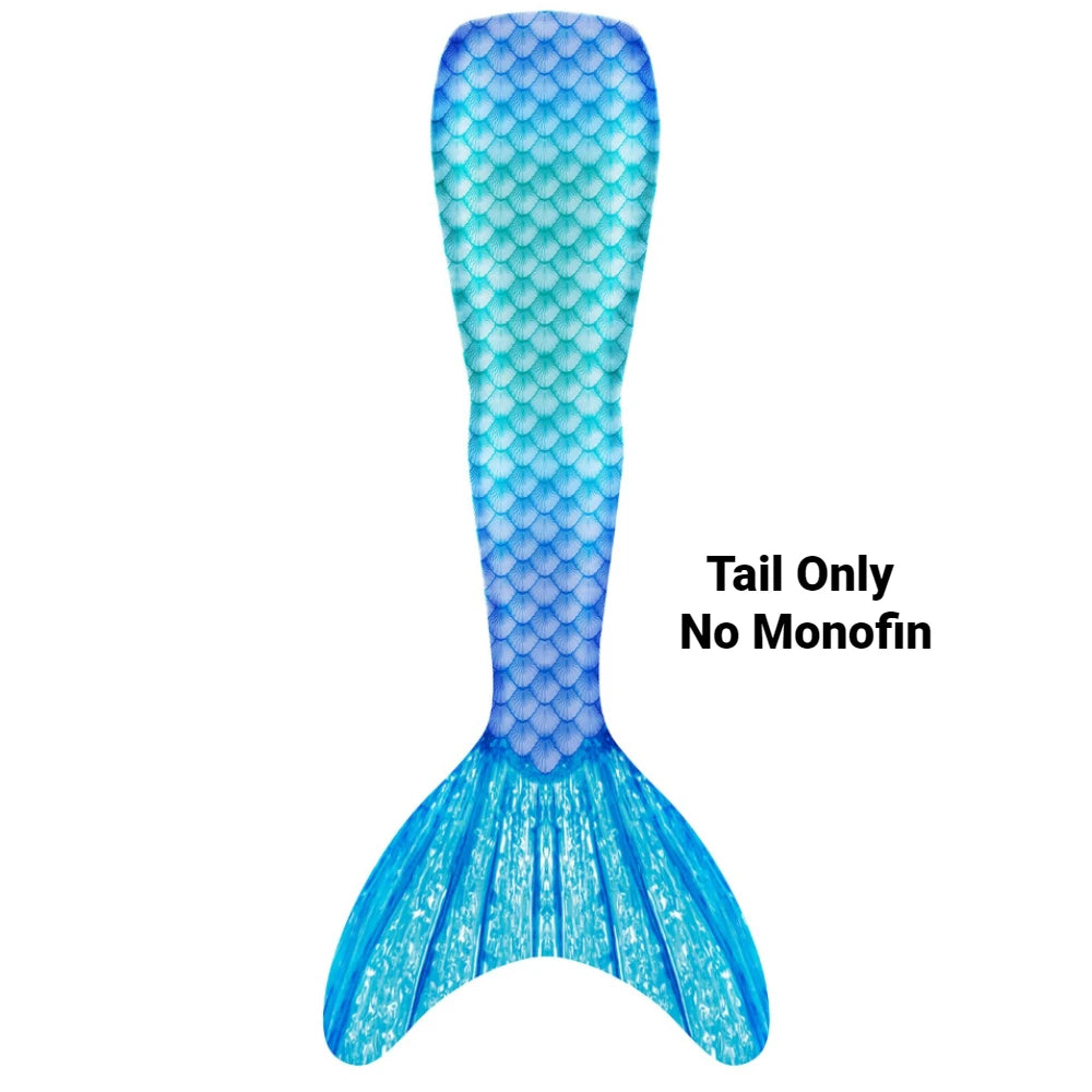 Mermaid Tail Swimwear | Elastic Polyester Elastane | Kids Unisex | Monofin