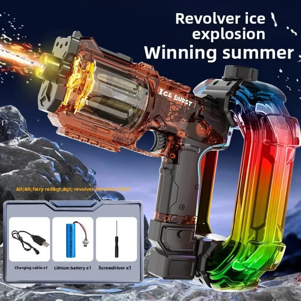 Electric Revolver Water Gun | Full Auto | Colorful Light and Sound