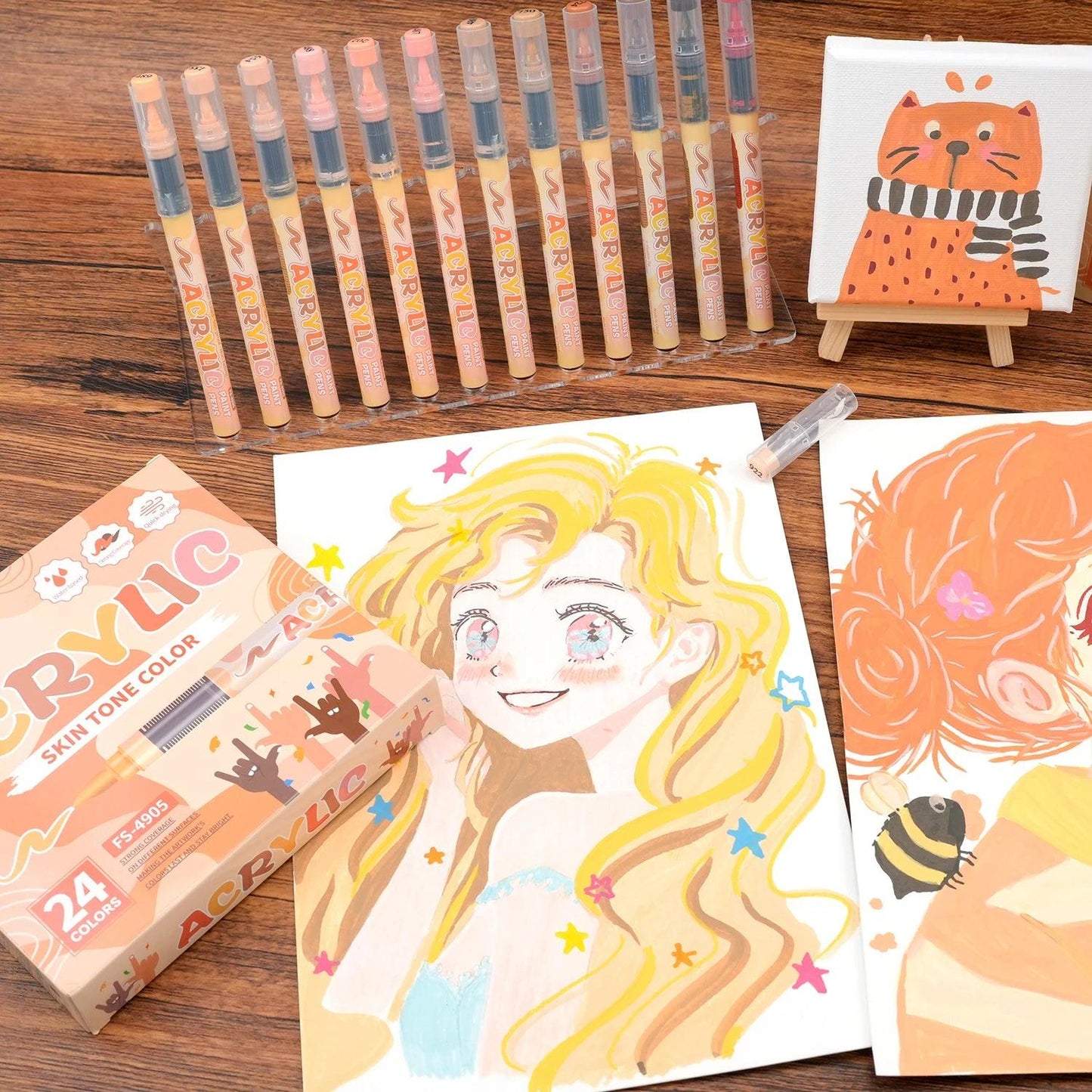 Skin Tone Art Markers | Waterproof Acrylic | Toylandeu™