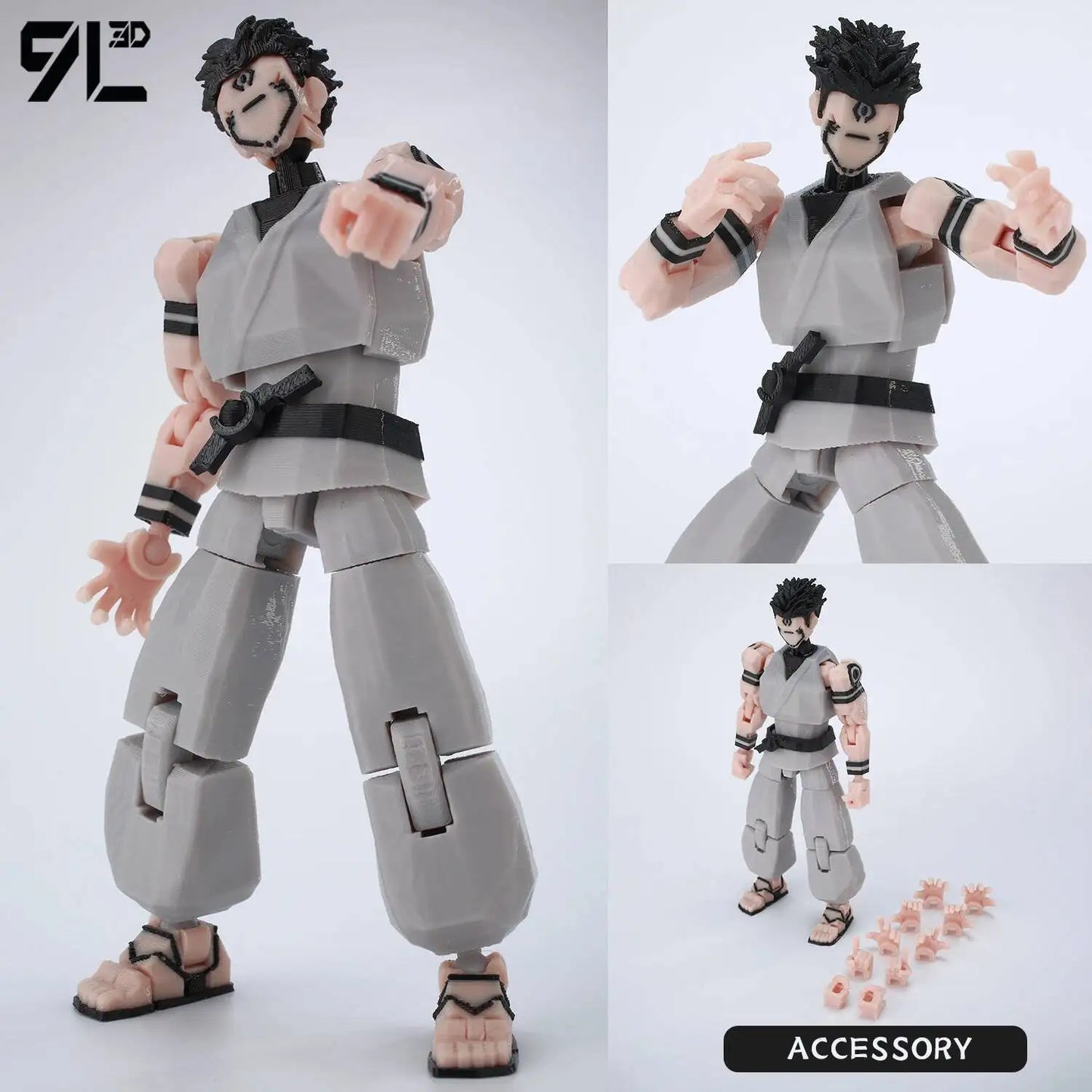 3D Printed Jujutsu Kaisen Action Figures Set With Movable Shapeshift
