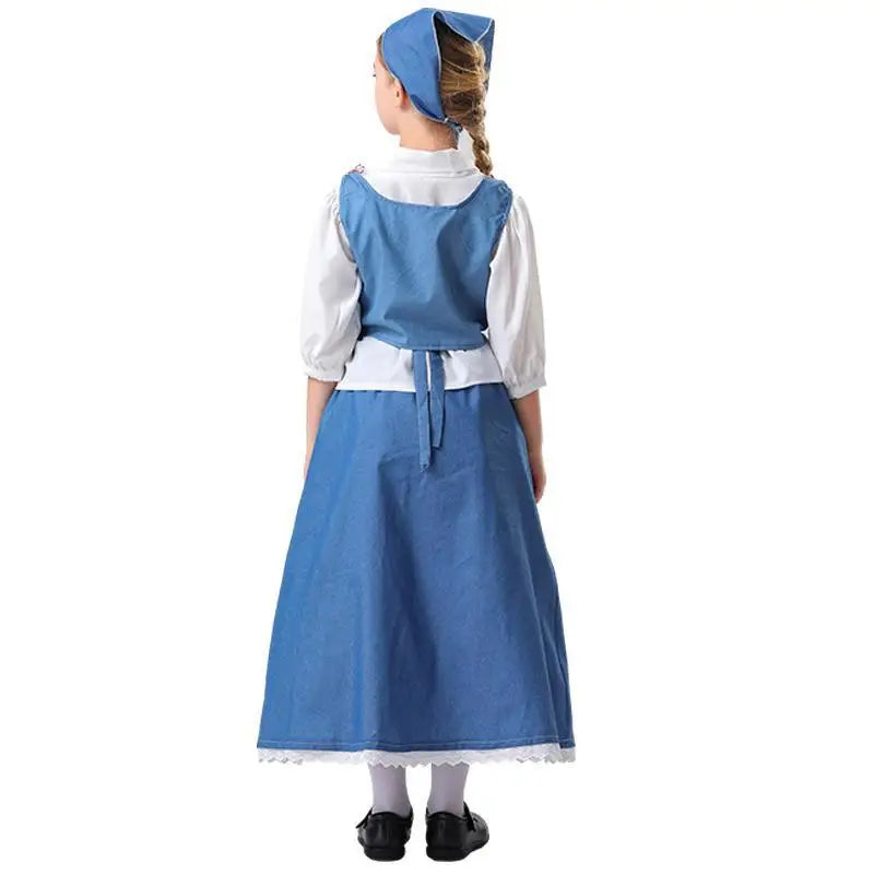 Adorable Girls' French Maid Costume - Perfect for Halloween & Festivals!