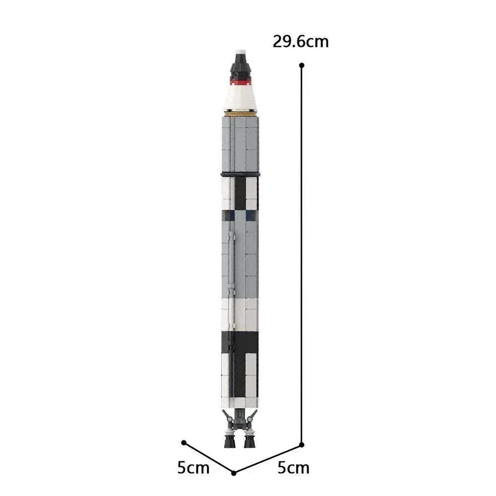 Moc Saturn V Scale Rocket Building Blocks Educational Gift - ToylandEU