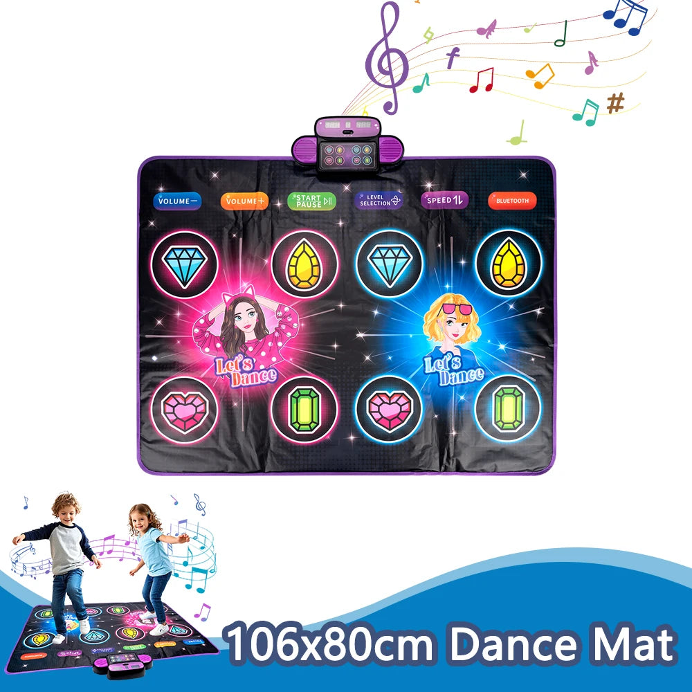Kids Electronic Dance Mat Bluetooth Light Interactive Educational Toy