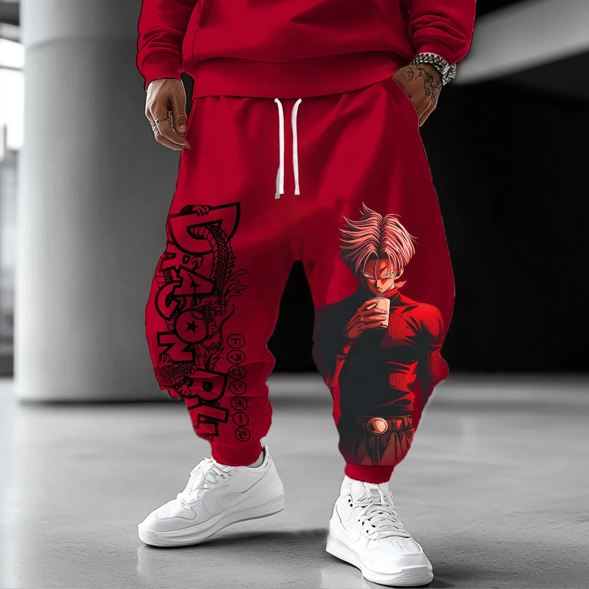 Anime Sweatpants | Dragon Ball Print | Elastic Waist And Cuffs | Unisex Fits