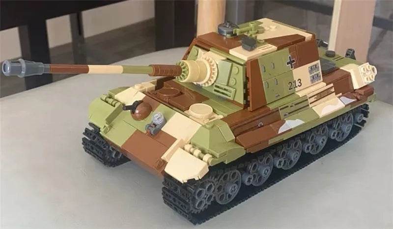 Military Series Building Blocks WW2 Heavy Battle Tank Set - ToylandEU