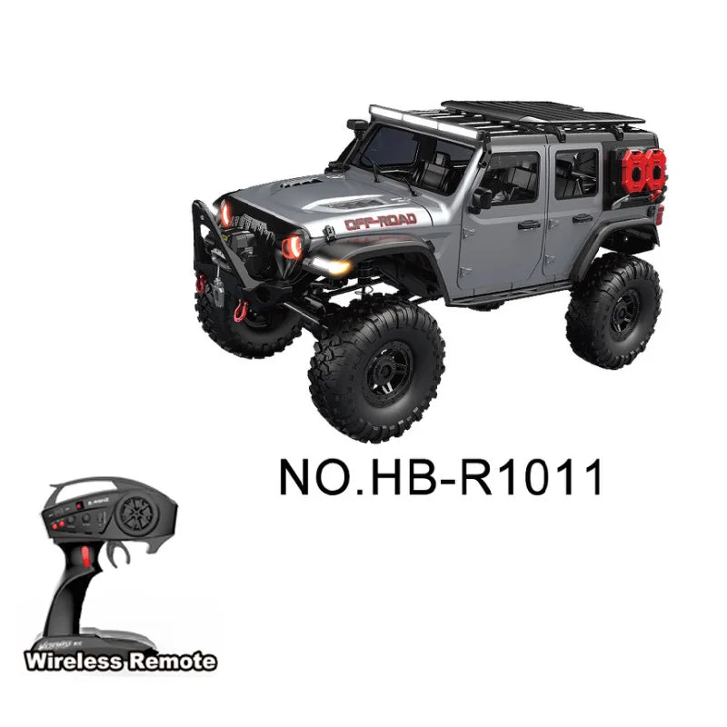 RC 1/10 Scale Remote Control Off-Road Rock Crawler Truck - 4WD RTR Climbing Vehicle with LED Lights and Lithium Battery