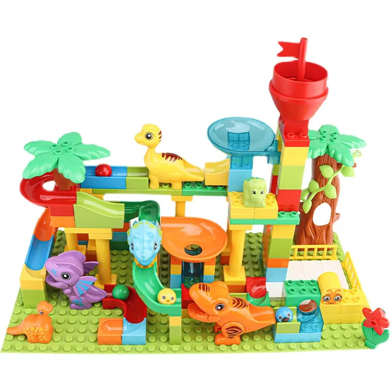 Marble Run Big Building Blocks Set with Rolling Ball