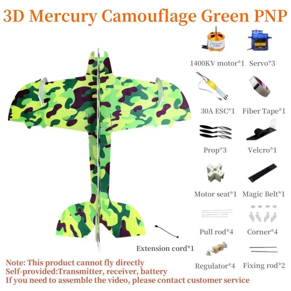 3D Mercury Fixed-wing Aerobatic Magic Board Plane RC Airplane KIT DIY - ToylandEU