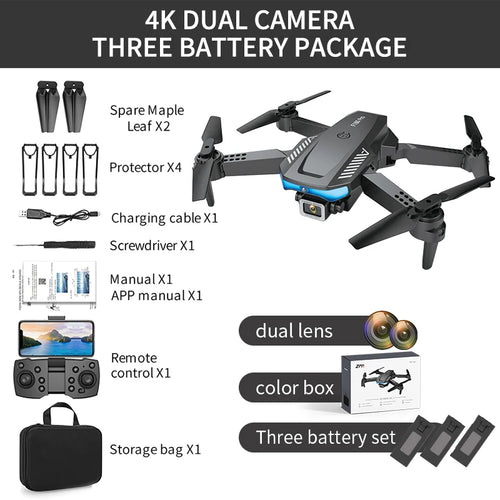 Compact Foldable 4K HD Camera Drone with Three-Sided Obstacle Avoidance ToylandEU.com Toyland EU