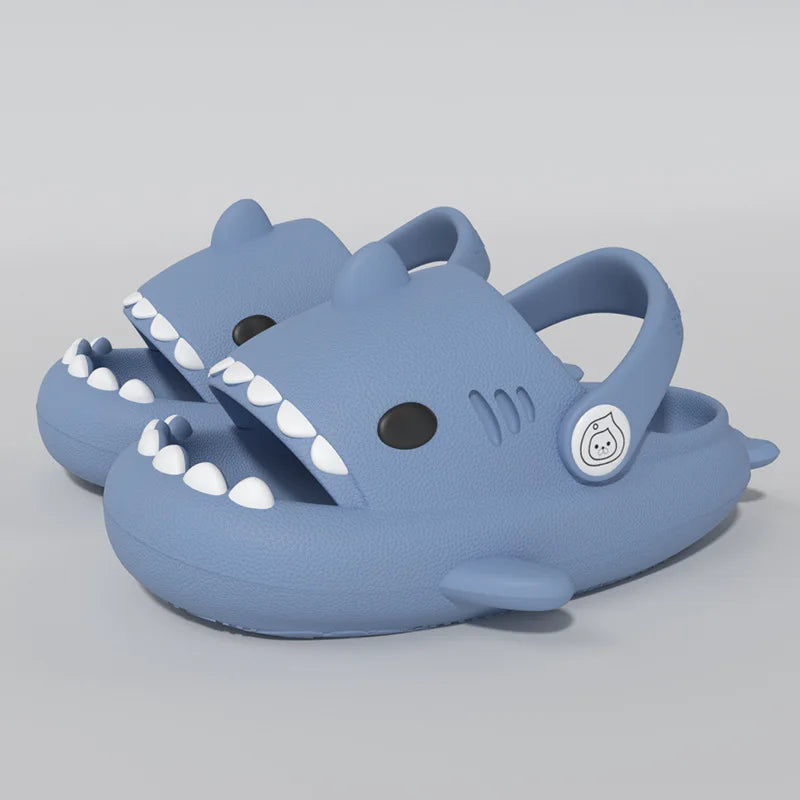Kids Sandals | Cartoon Shark Design | Non-Slip Thick Soles | 4-6Y
