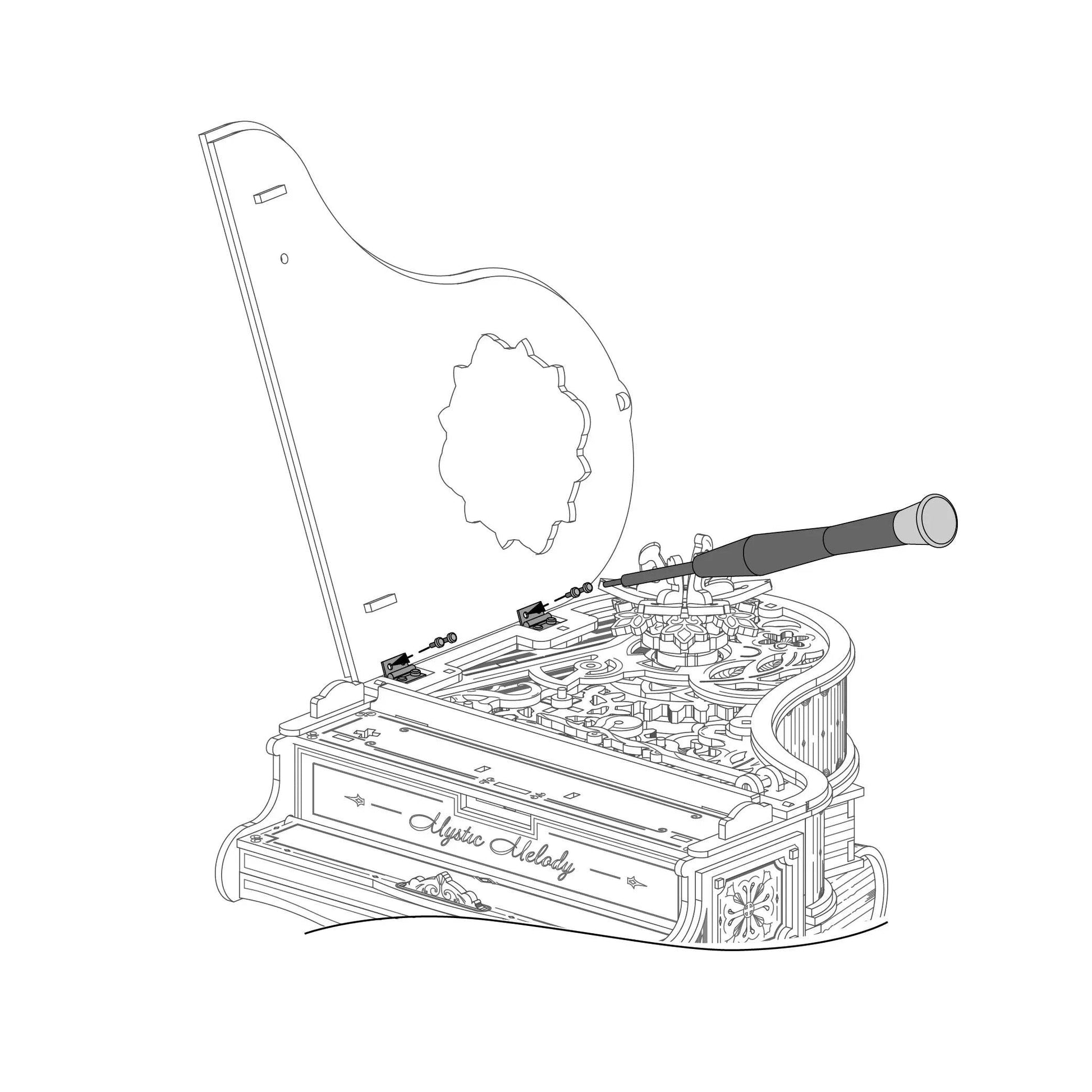 Robotime Rokr Magic Piano 3D Puzzles Unique Desk Decor Gift - ToylandEU