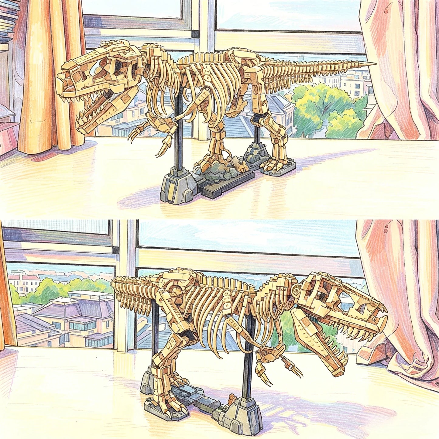 Dinosaur Building Block Set | 3145 Pieces | T-Rex Skeleton Model | Gift for Kids
