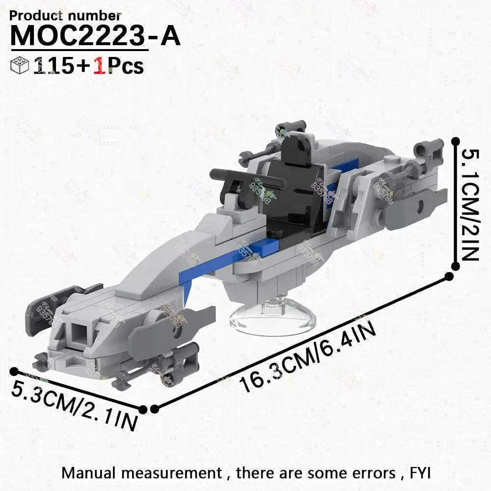 MOC Space Wars Movie Series Interplanetary Flying Motorcycle Combat Robot Airship Scout Building Blocks DIY Brick Kids Toy Gifts - ToylandEU
