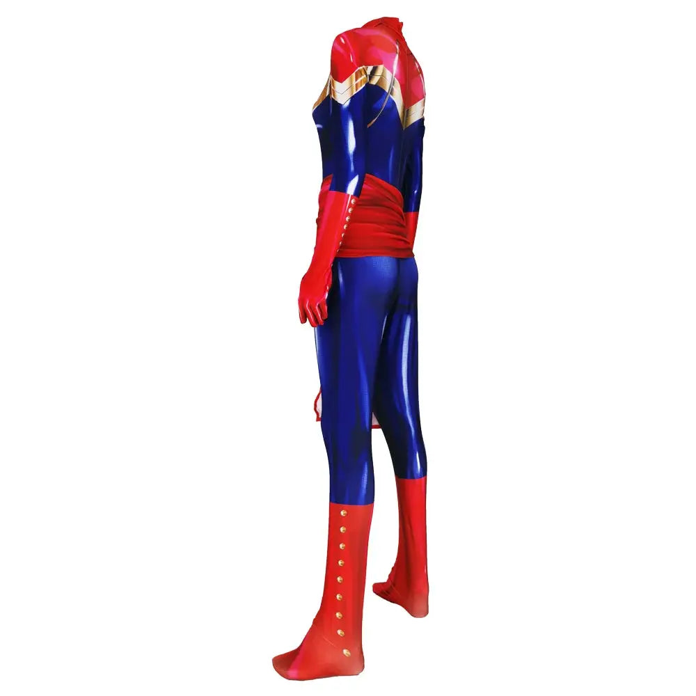 Captain Ms Carol Danvers Cosplay Costume Zentai Bodysuit Suit Superhero Halloween Jumpsuits - ToylandEU