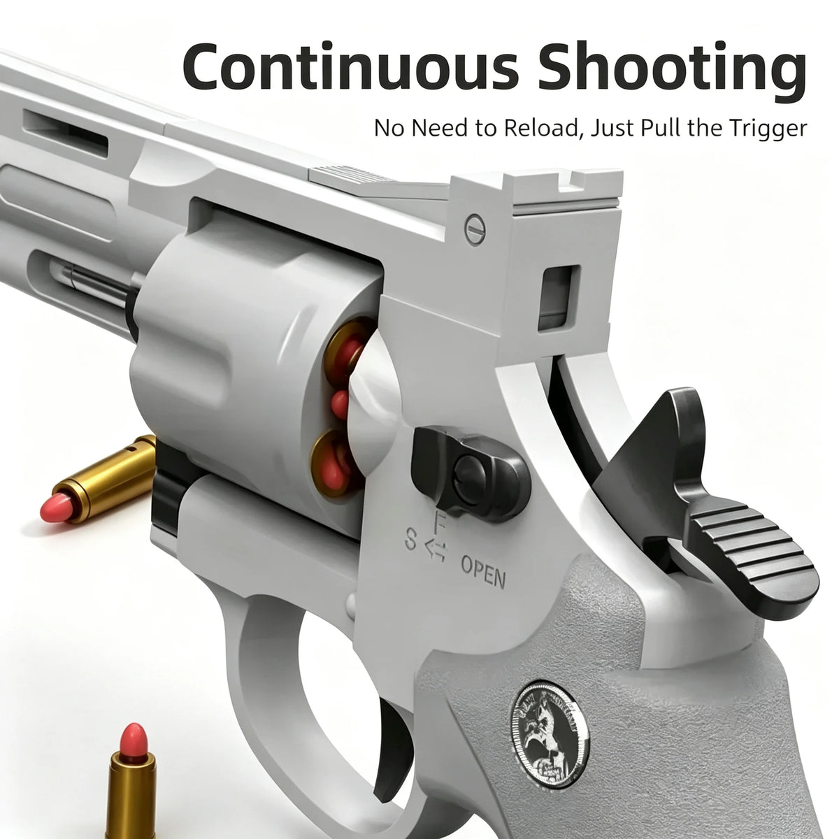 Foam Blaster | Manual Revolver | 20 Dart Capacity | Ages 14 Plus