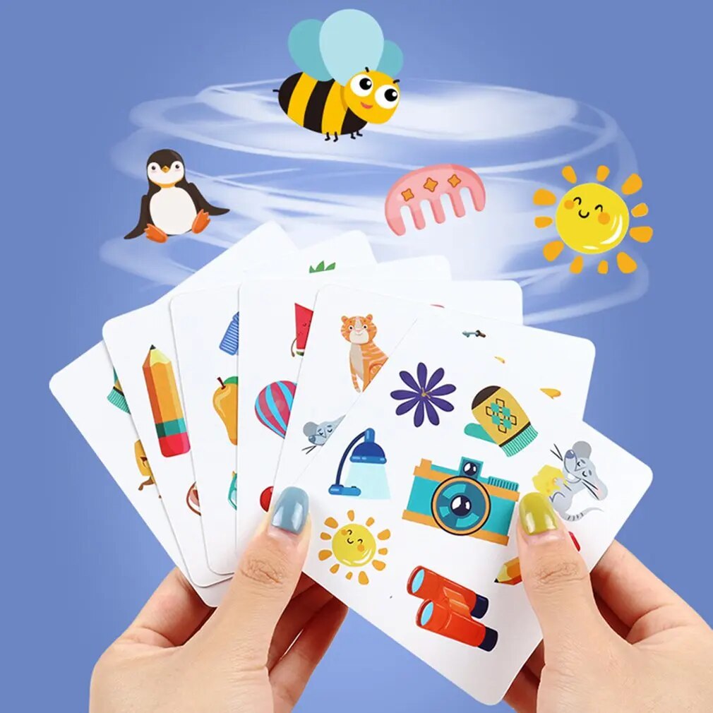 Bump Card Memory Matching Game for Kids - Animal and Shape Cognitive Educational Toy