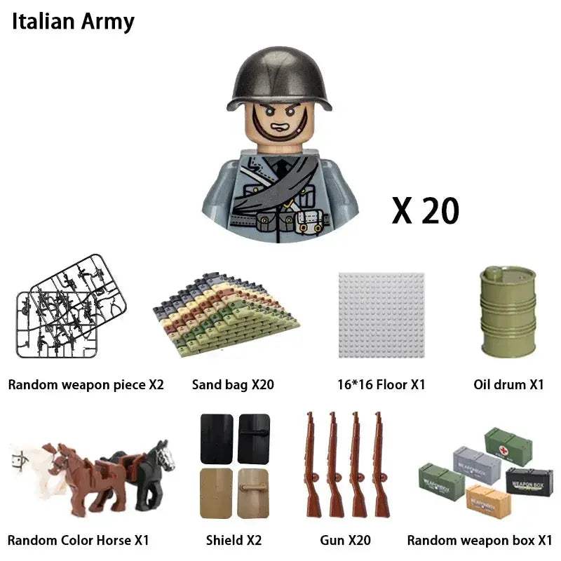 MOC World War II Military Building Blocks Soldier Set For Kids - ToylandEU