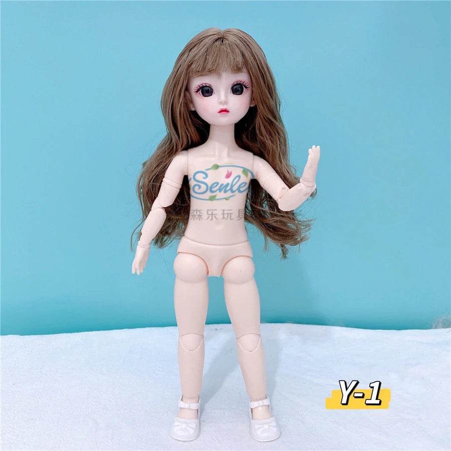 Bjd Doll Body 1/6 Manga Face Anime 3D Eyes 30cm Doll - ToylandEU