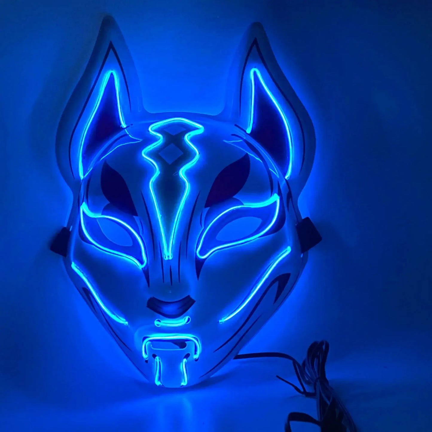 Hot Sale Anime Mask Halloween Cosplay Fox Masks Neon Light up Masks LED Luminous Mask Glow In The Dark Carnival Party Supplies - ToylandEU