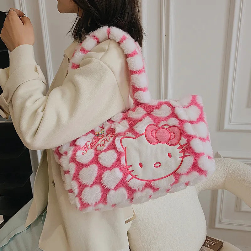 Cute Hello Kitty Plush Underarm Bag - 40*18*13cm - ToylandEU