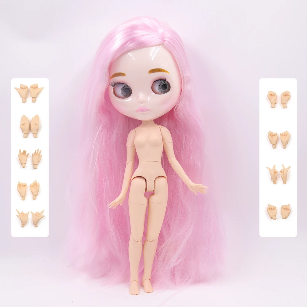 1/6 Blyth Doll | 30cm Ball Joints | Natural Shiny Face | Extra Hands