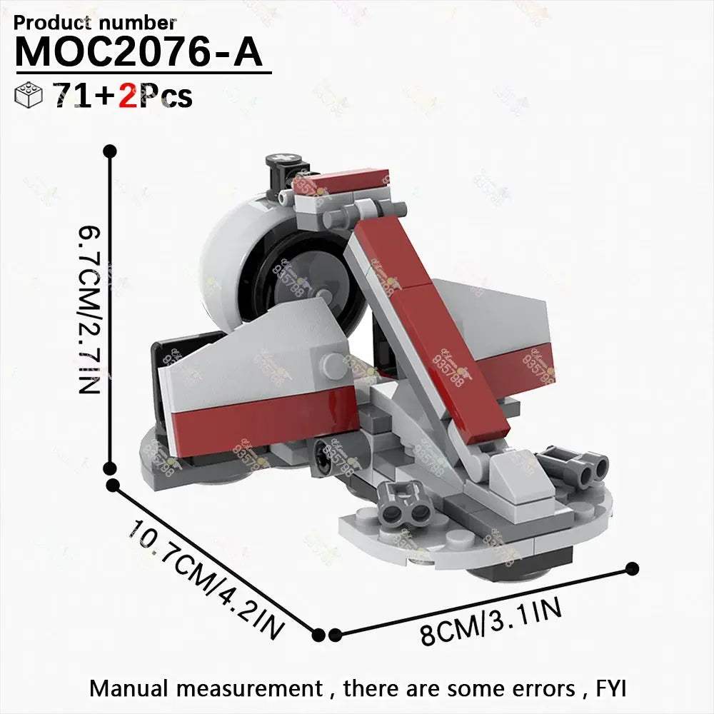 MOC Space Wars Movie Series Interplanetary Flying Motorcycle Combat Robot Airship Scout Building Blocks DIY Brick Kids Toy Gifts - ToylandEU