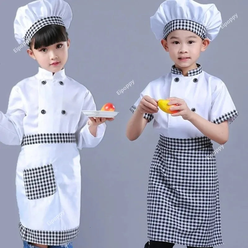 Kids Chef Costume Set - Deluxe Cooking Costume with Hat for Playtime Fun