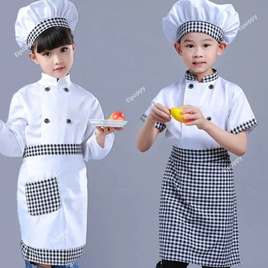 Kids Chef Costume Set - Deluxe Cooking Costume with Hat for Playtime Fun