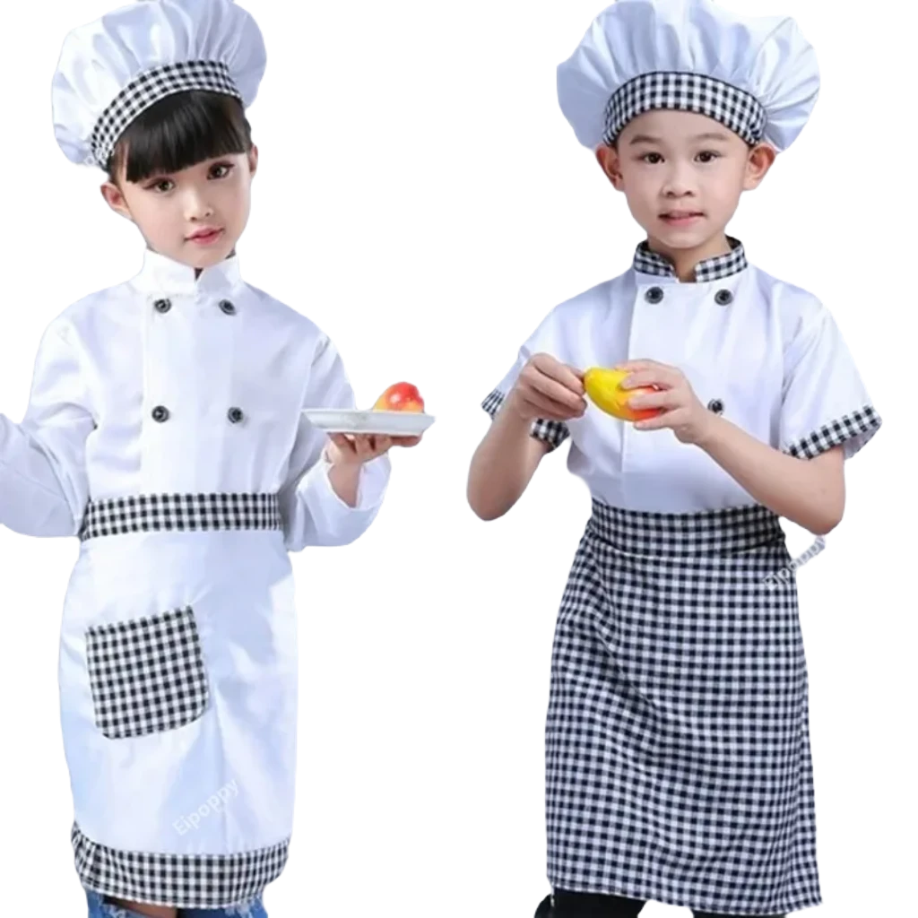 Kids Chef Costume Set with Hat - Fun Role Play Costume for Halloween