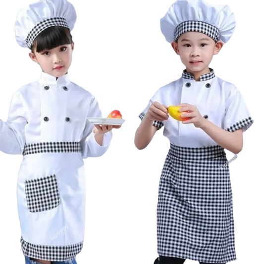 Kids Chef Costume Set with Hat - Fun Role Play Costume for Halloween