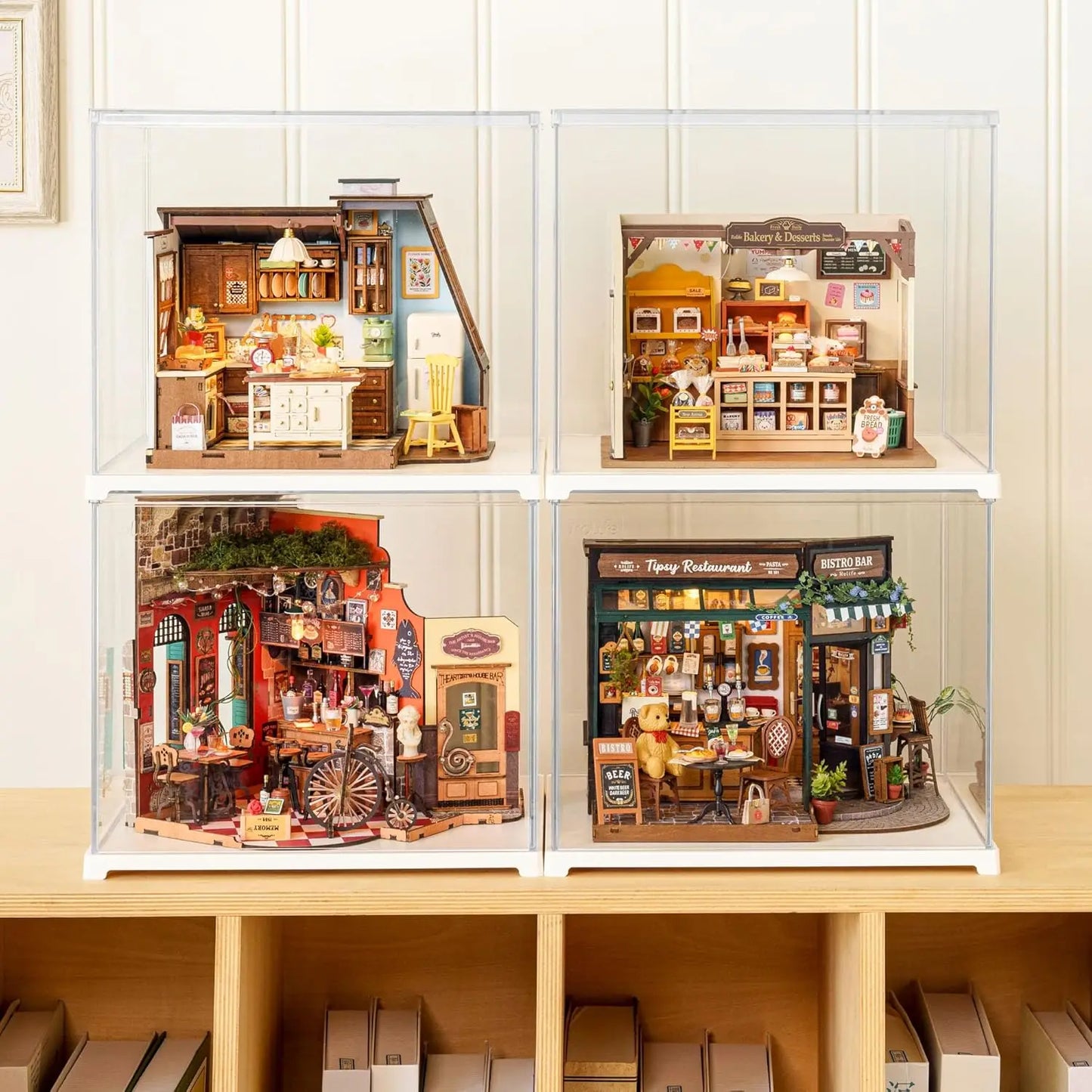 DIY Miniature Dollhouse Kit | 359 Pcs | Size 220x150x185mm | Baking Kitchen