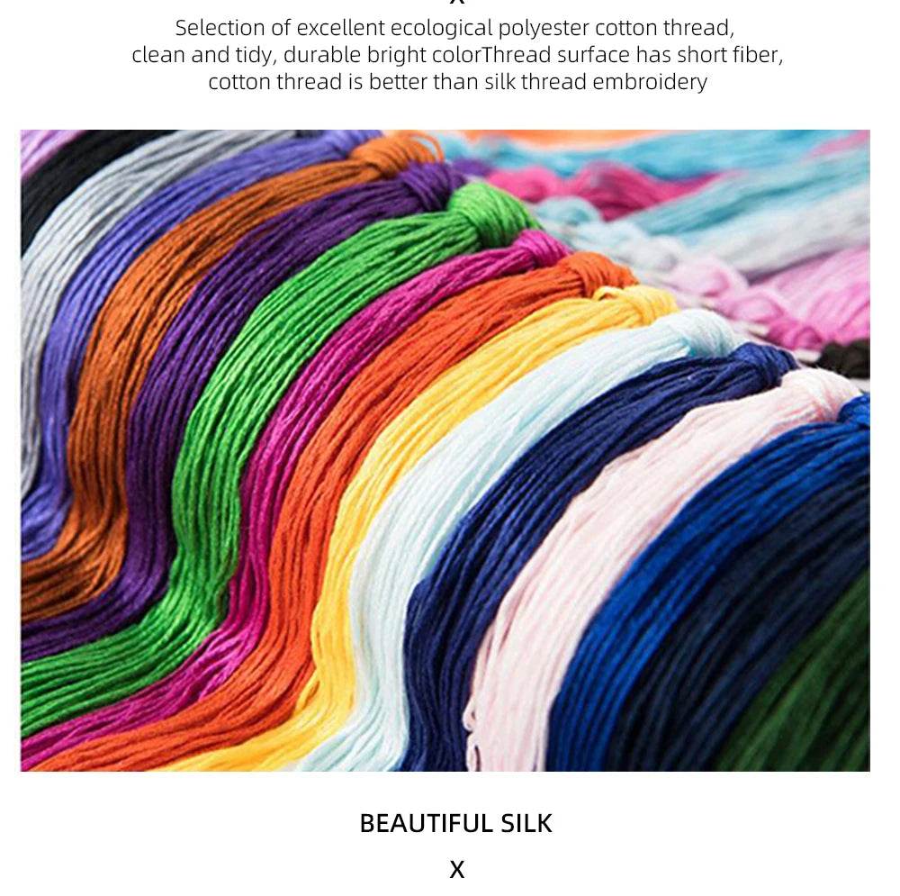 Scenery Flower Printed Canvas 11CT Cross-Stitch Set Embroidery Hobby Needlework Handmade Knitting Promotions Mulina Gift - ToylandEU