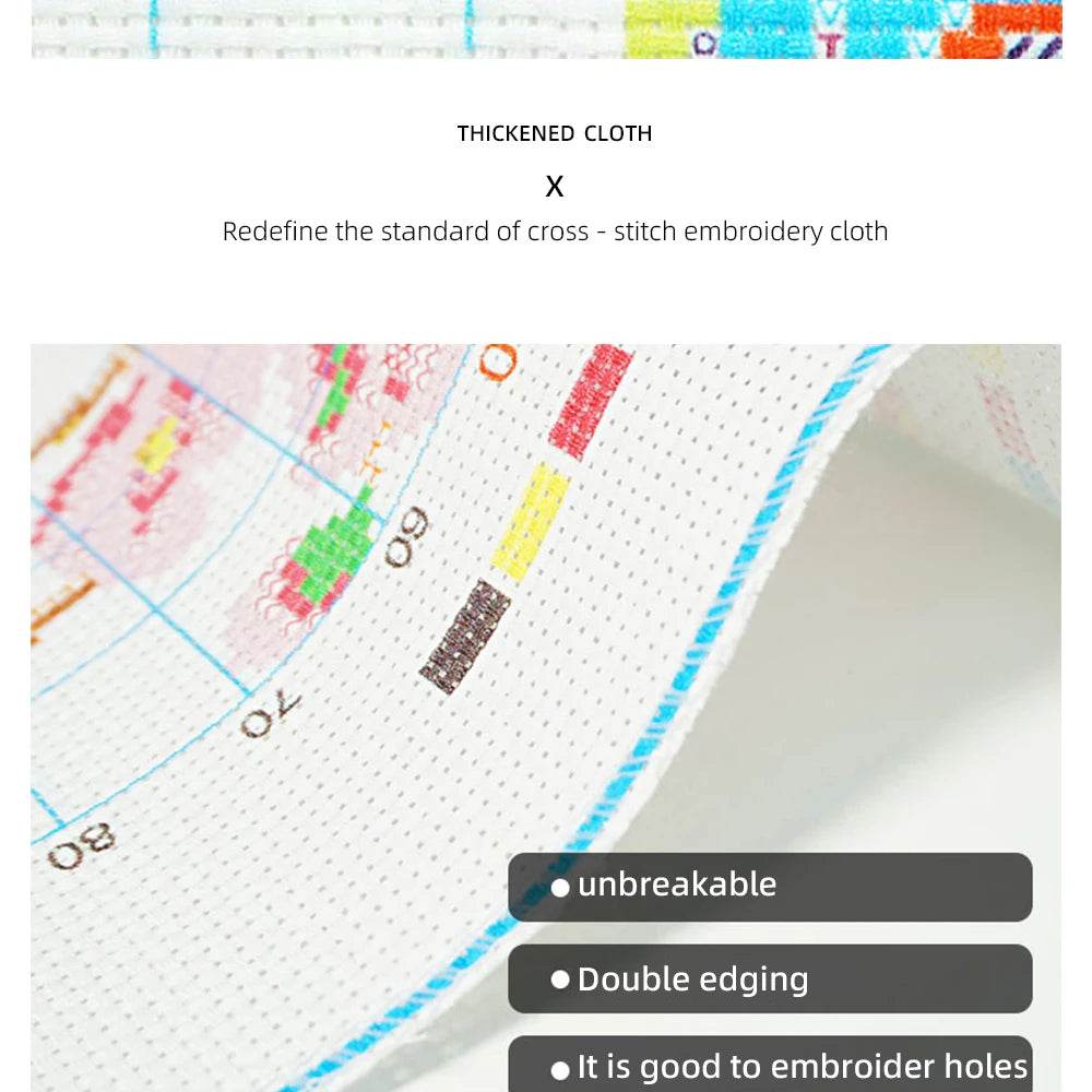 Scenery Flower Printed Canvas 11CT Cross-Stitch Set Embroidery Hobby Needlework Handmade Knitting Promotions Mulina Gift - ToylandEU