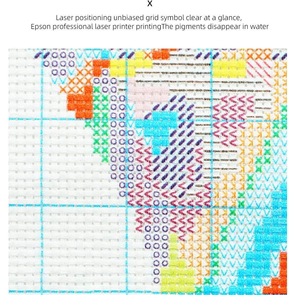 Scenic Castle Design 11CT Cross Stitch Full Kit - DIY Embroidery Craft with Printed Fabric and Mulina Threads - ToylandEU