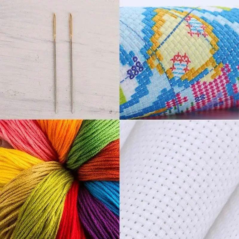  Scenic Joy Sunday Cross Stitch Kit - DIY Aida Embroidery with Clear Pattern and Complete Materials -  ToylandEU™