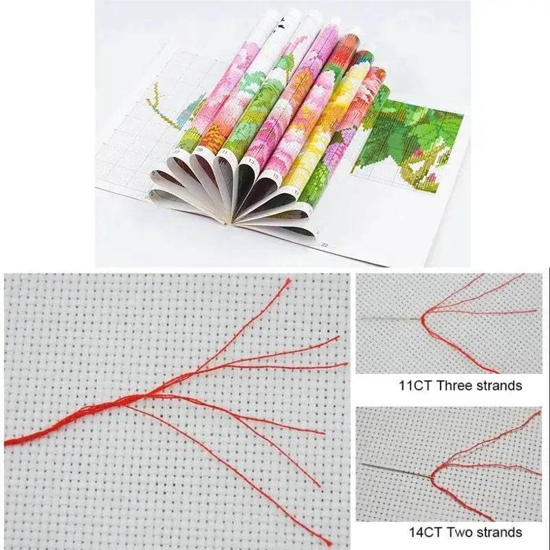  Scenic Joy Sunday Cross Stitch Kit - DIY Aida Embroidery with Clear Pattern and Complete Materials -  ToylandEU™