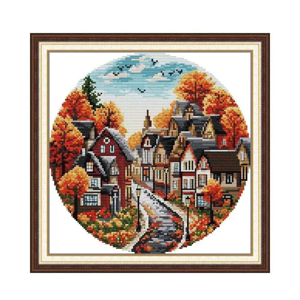  Scenic Joy Sunday Cross Stitch Kit - DIY Aida Embroidery with Clear Pattern and Complete Materials -  ToylandEU™
