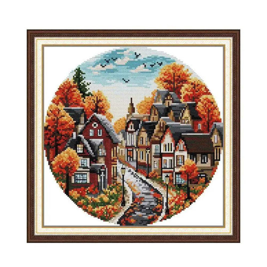  Scenic Joy Sunday Cross Stitch Kit - DIY Aida Embroidery with Clear Pattern and Complete Materials -  ToylandEU™